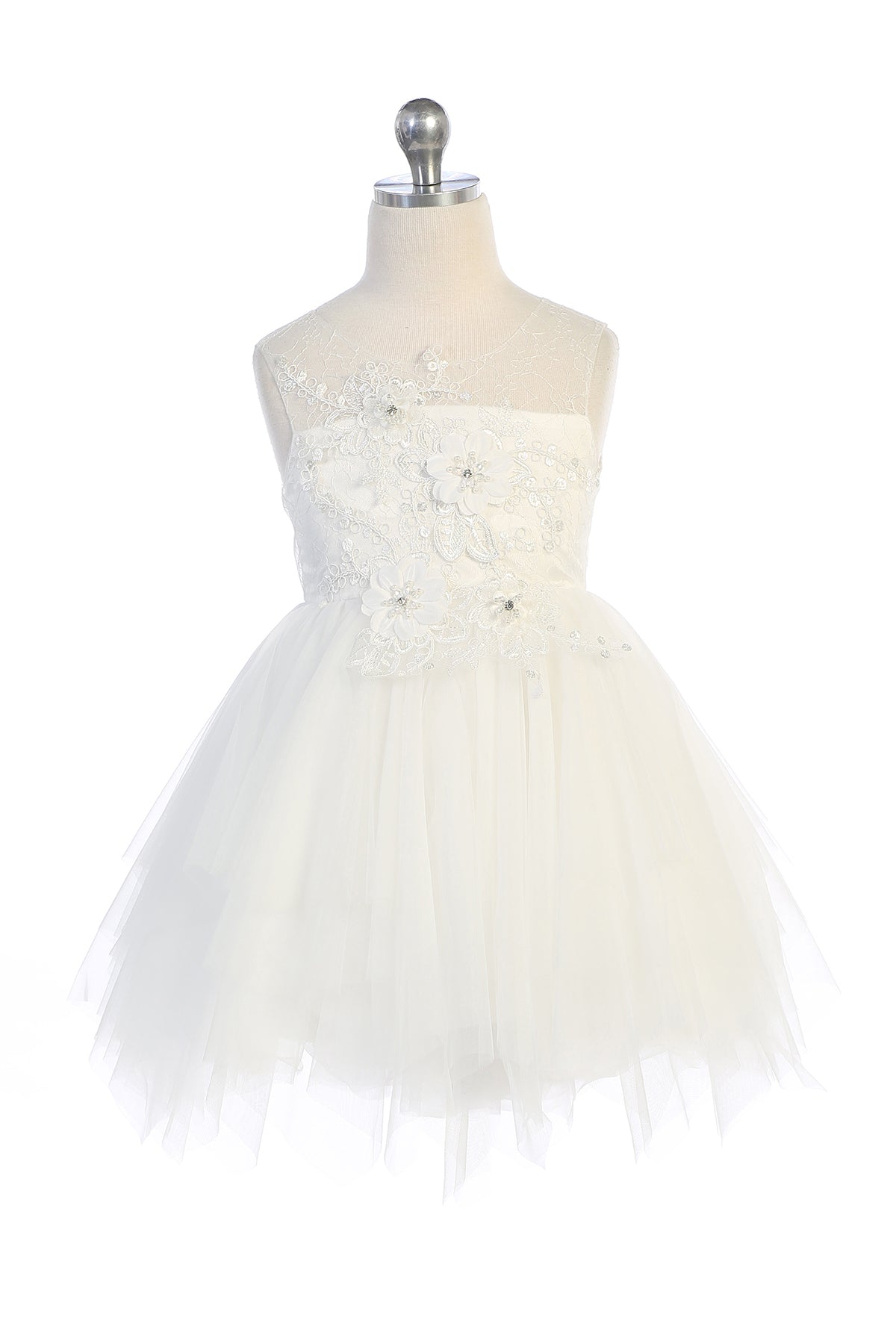 Vestido de Niña -04 Ivory Talla 8 y 10